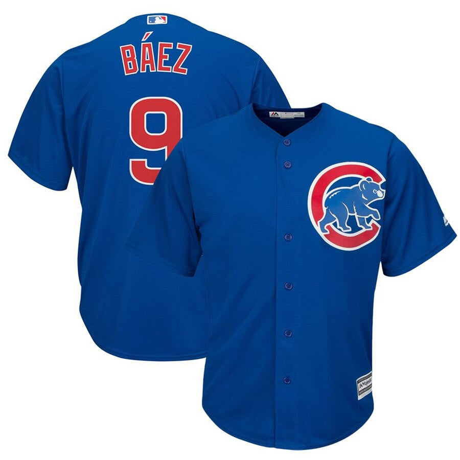 Javier Baez #9 Chicago Cubs Majestic Big And Tall Limited Cool Base Player Jersey - Royal