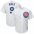 Javier Baez #9 Chicago Cubs Majestic Big And Tall Limited Cool Base Player Jersey - White