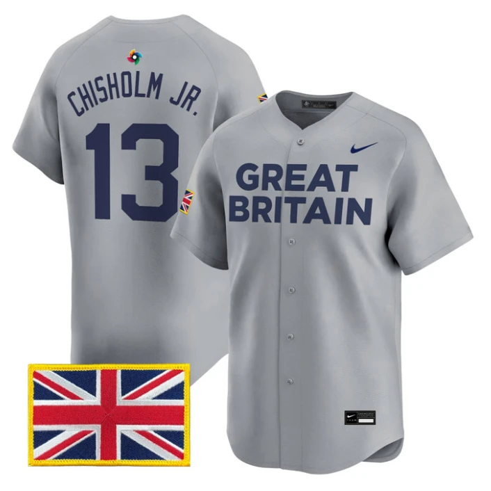 Jazz Chisholm Jr #13 2026 Team Great Britain World Limited Baseball Jersey