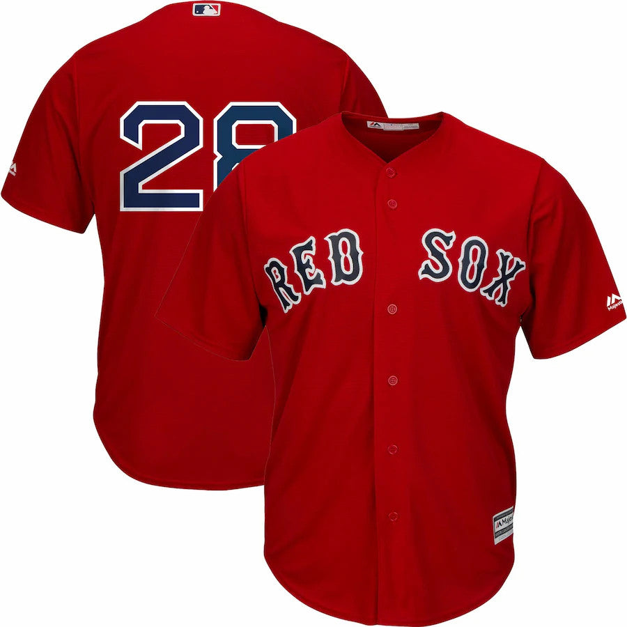 Jd Martinez #28 Boston Red Sox Majestic Alternate Cool Base Limited Player Jersey - Scarlet