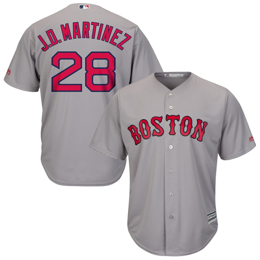 Jd Martinez #28 Boston Red Sox Majestic Road Limited Cool Base Player Jersey - Gray