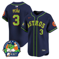 Jeremy Pena #3 Houston Astros Orbit Patch Vapor Premier Limited V2 Jersey - Navy