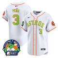 Jeremy Pena #3 Houston Astros Orbit Patch Vapor Premier Limited V2 Jersey - White