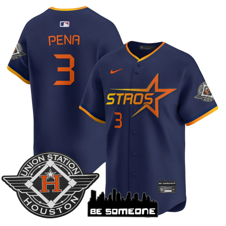 Jeremy Pena #3 Houston Astros 2025 City Connect Vapor Premier Limited Sti Jersey