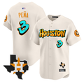 Jeremy Pena #3 Houston Astros Graffiti H-Town Edition Limited Jersey - Cream