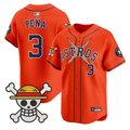Jeremy Pena #3 Houston Astros 2025 One Piece Limited Jersey - Orange