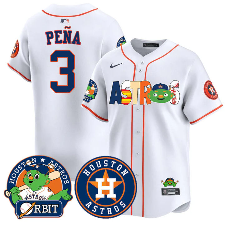 Jeremy Pena #3 Houston Astros Orbit Vapor Premier Limited Jersey - White