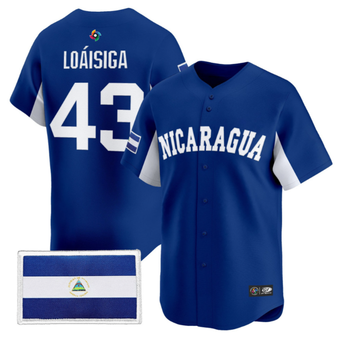 Jonathan Loisiga #43 2026 Team Nicaragua World Limited Baseball Jersey