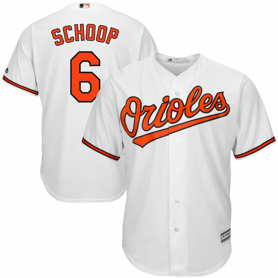 Jonathan Schoop #6 Baltimore Orioles Majestic Cool Base Home Limited Player Jersey - White