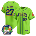 Jos Altuve #27 Houston Astros Orbit Patch Vapor Premier Limited V2 Jersey - Green