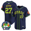 Jos Altuve #27 Houston Astros Orbit Patch Vapor Premier Limited V2 Jersey - Navy
