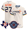 Jos Altuve #27 Houston Astros 2025 City Connect Texas Patch Premier Elite Jersey