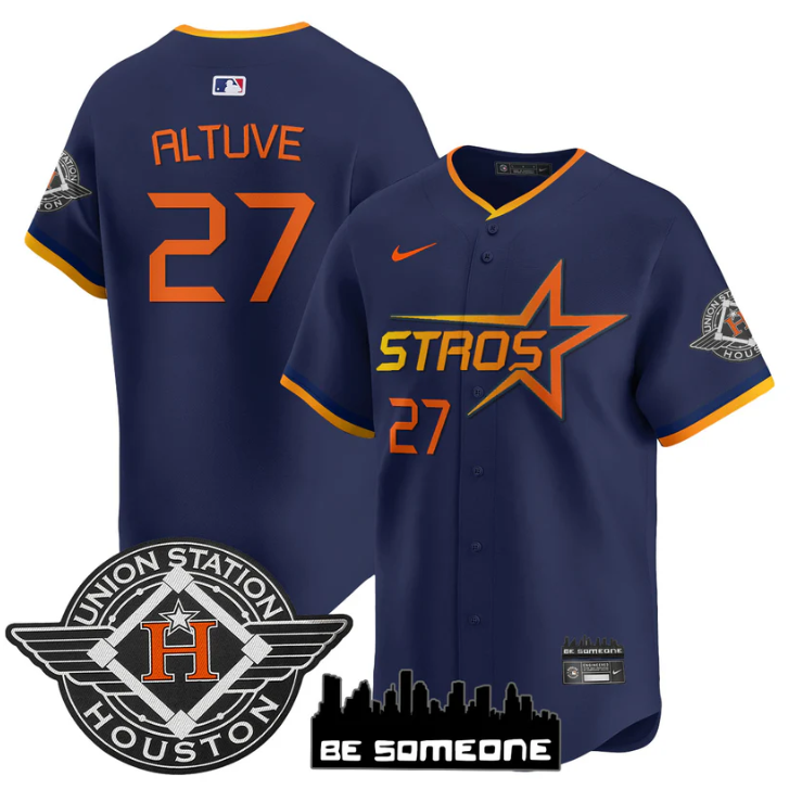 Jos Altuve #27 Houston Astros 2025 City Connect Vapor Premier Limited Sti Jersey