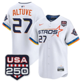 Jos Altuve #27 Houston Astros Usa Patch Limited Jersey