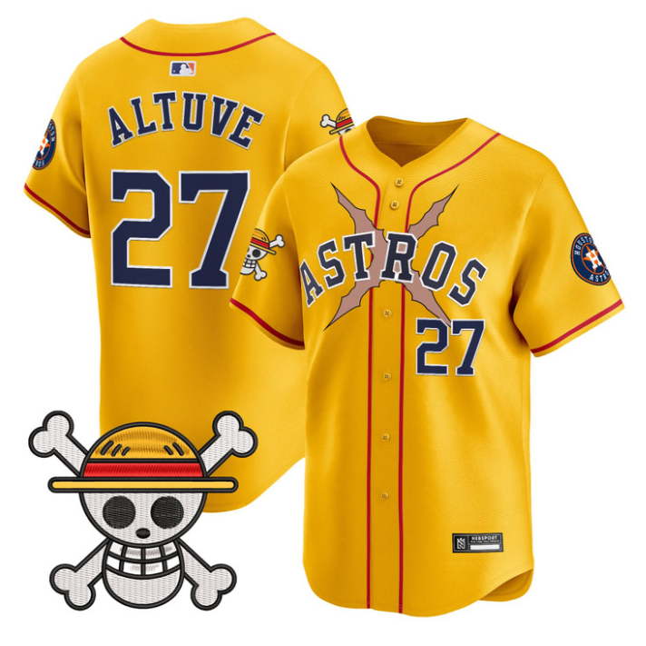 Jos Altuve #27 Houston Astros 2025 One Piece Limited Jersey - Gold
