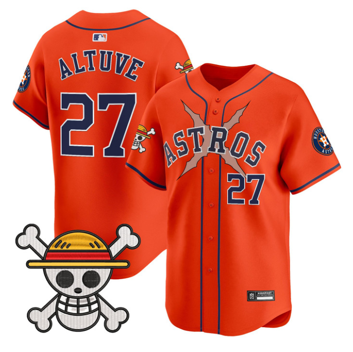 Jos Altuve #27 Houston Astros 2025 One Piece Limited Jersey - Orange