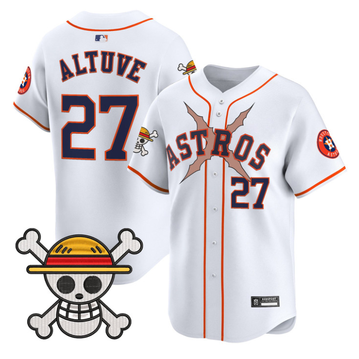 Jos Altuve #27 Houston Astros 2025 One Piece Limited Jersey - White