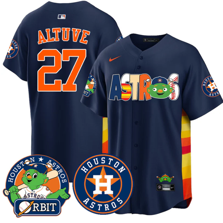 Jos Altuve #27 Houston Astros Orbit Vapor Premier Limited Jersey - Navy