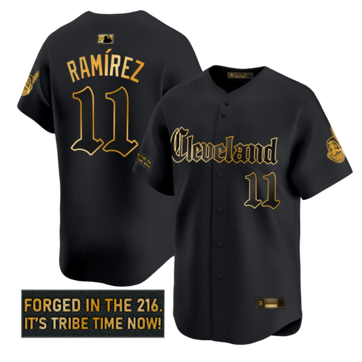 Jos Ramrez #11 Cleveland Indians Gothic Iron Edition Limited Jersey