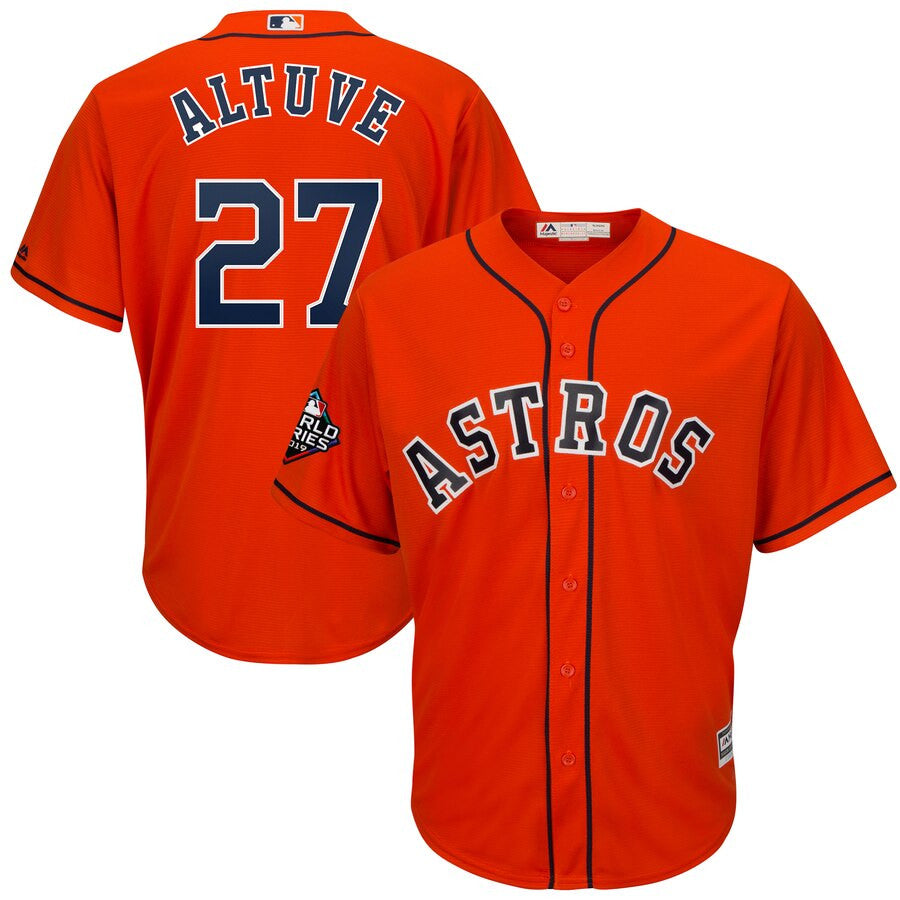 Jose Altuve #27 Houston Astros Majestic 2019 World Series Bound Limited Cool Base Player Jersey - Orange