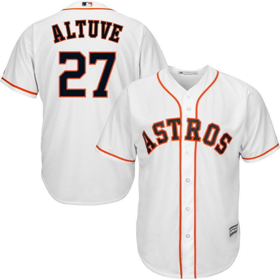 Jose Altuve #27 Houston Astros Majestic Big And Tall Limited Cool Base Player Jersey - White