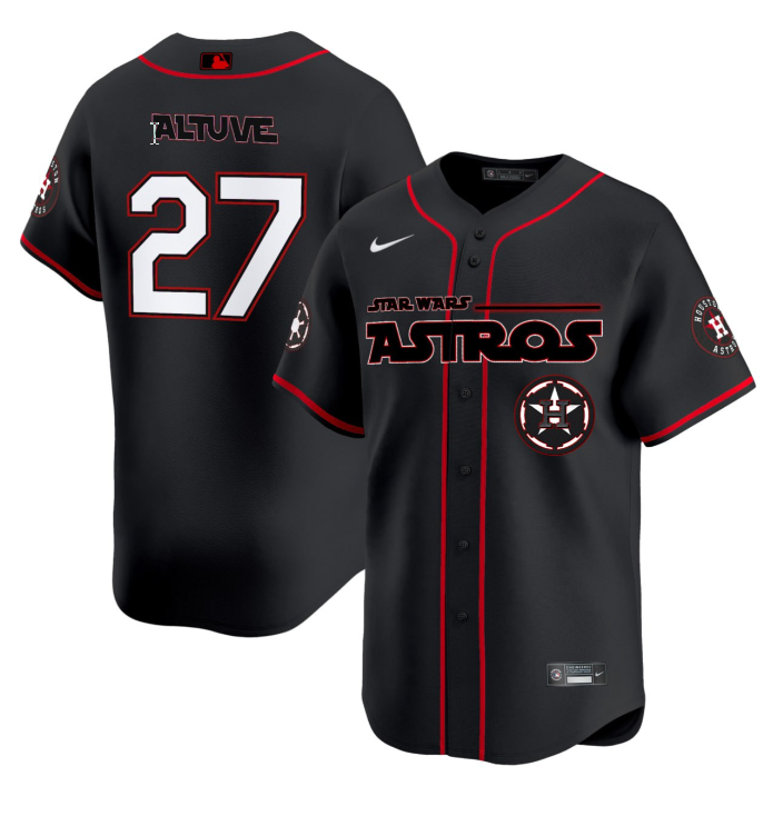 Jose Altuve #27 Houston Astros Star Wars Limited Jersey - Black