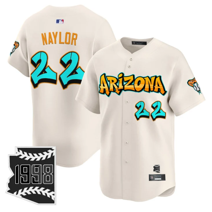 Josh Naylor #22 Arizona Diamondbacks Graffiti Desert Ink Edition Limited Jersey - Cream