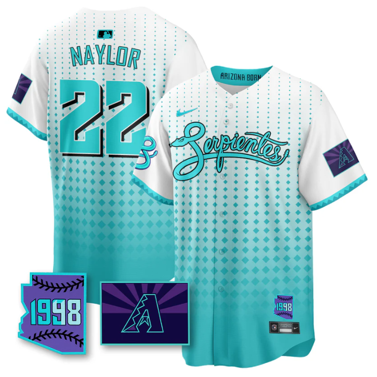 Josh Naylor #22 Arizona Diamondbacks Serpientes City Connect Whi Limited Jersey
