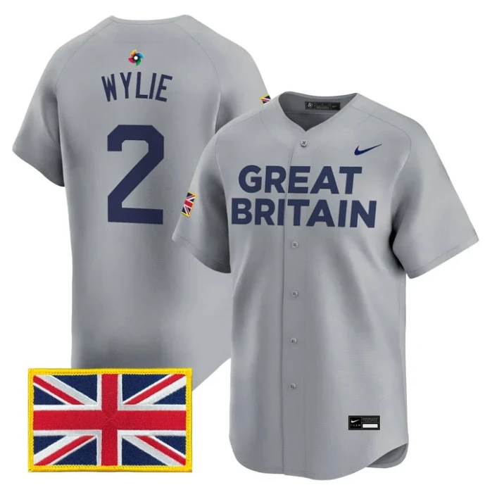 Justin Wylie #2 2026 Team Great Britain World Limited Baseball Jersey