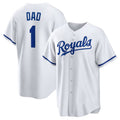 Kansas City Royals #1 Dad Home Baseball Limited Jersey - White
