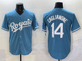 Light Blue #14 Kansas City Royals Jac Caglianone Cool Base Baseball Jer Limited Jersey