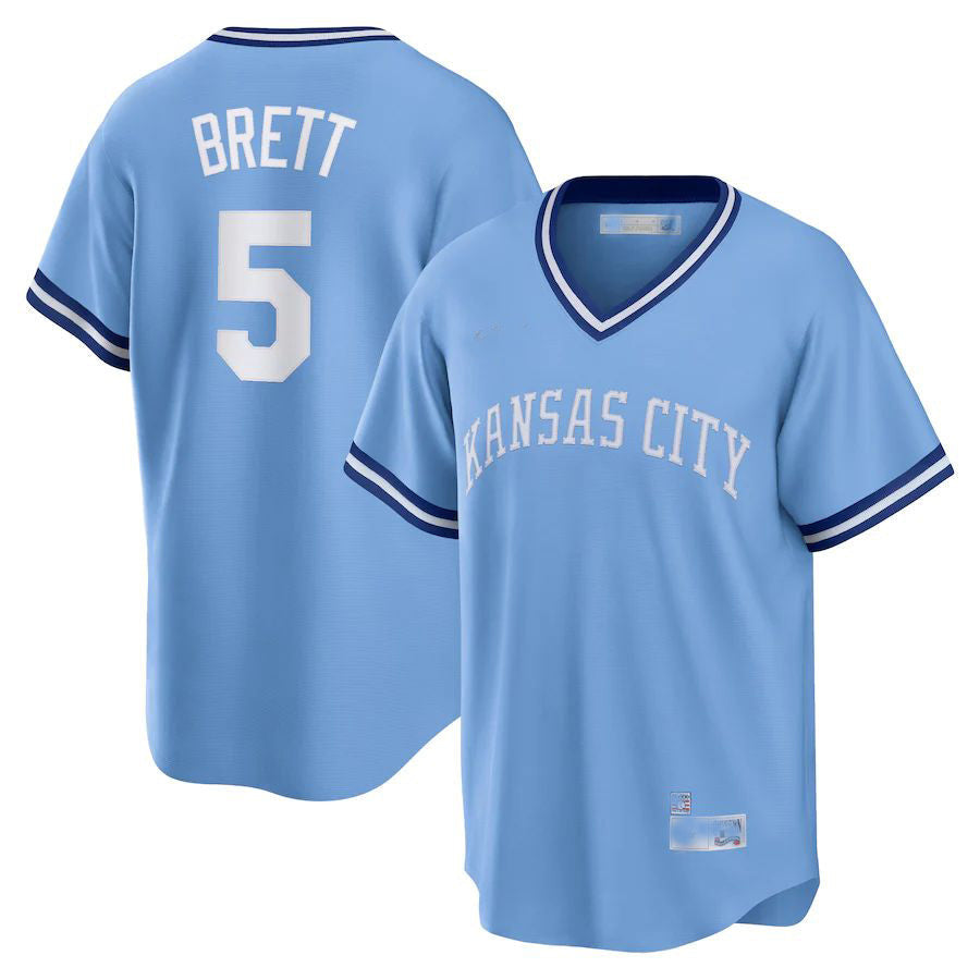 George Brett #5 Kansas City Royals Road Cooperstown Limited Player Jersey - Light Blue