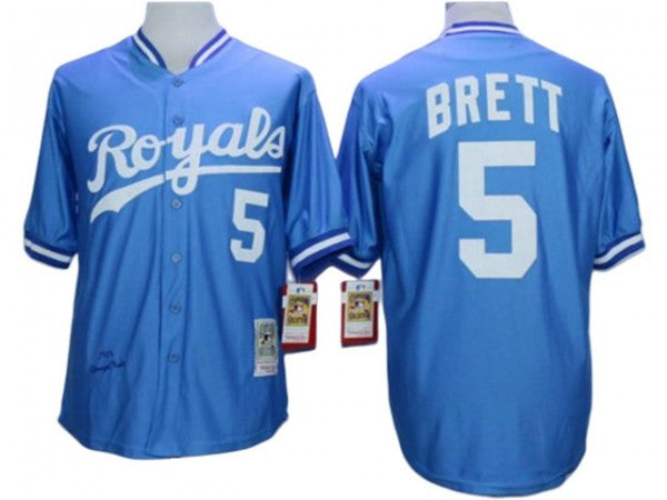 George Brett #5 Kansas City Royals Limited Throwback Jersey - Light Blue
