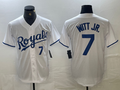 Bobby Witt Jr #7 Kansas City Royals Number Cool Base Baseball Jer Limited Jersey - White