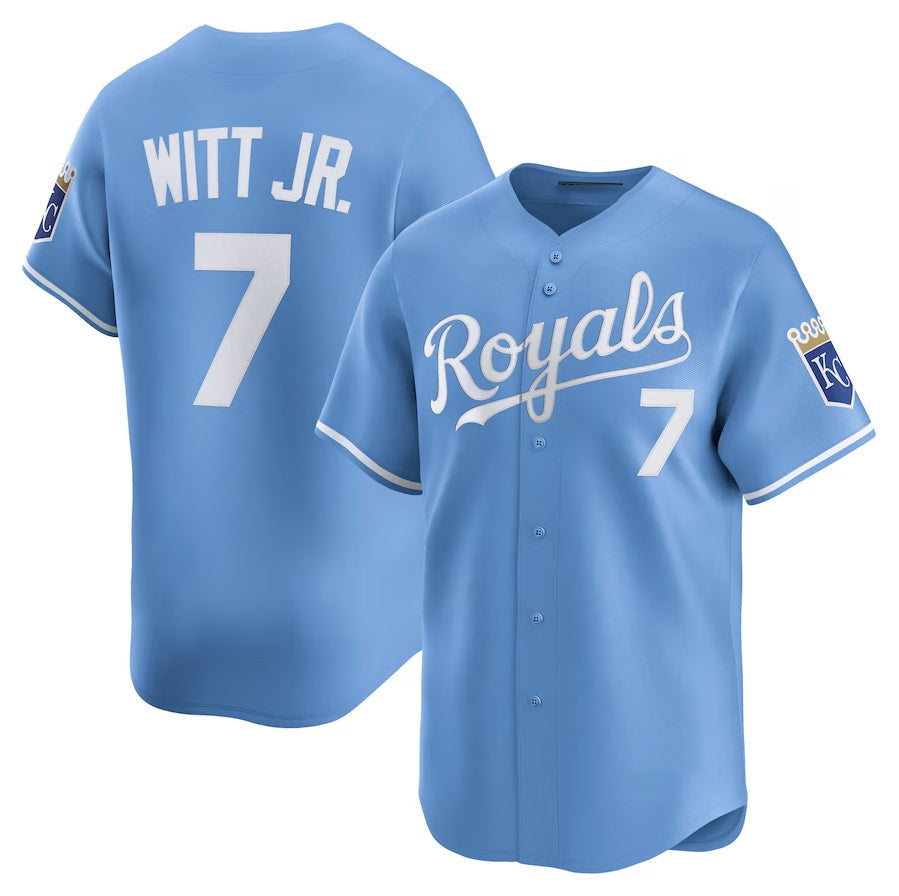 Bobby Witt Jr. #7 Kansas City Royals Alternate Limited Light Blu Player Jersey
