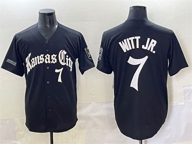 Bobby Witt Jr. #7 Kansas City Royals 'Gothic Crown Edition' Vapor Premier Jersey - Black