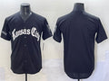 Gothic Crown #00 Kansas City Royals Blank ' Edition' Vapor Premier Limited Stit Jersey - Black