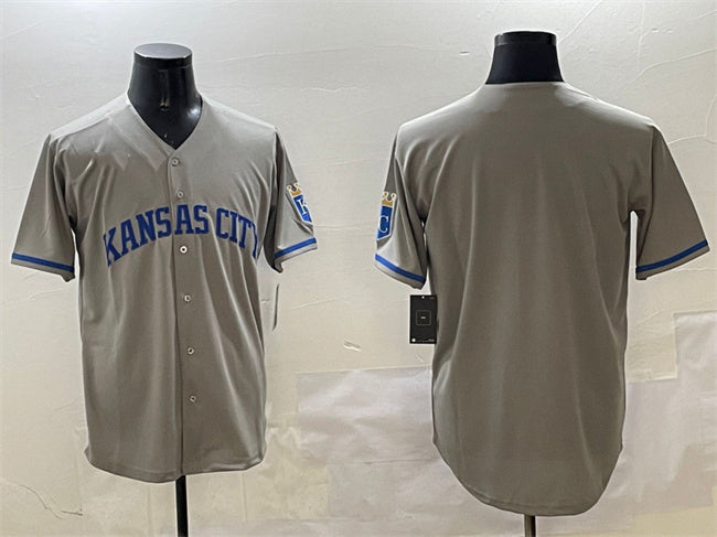 Kansas City Royals 2024 Blank Away Limited Baseball Jersey - Gray