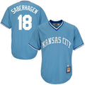 Kansas City Royals Bret Saberhagen Throwback Pullover Limited Jersey - Blue