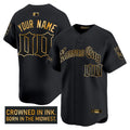 Gothic Crown #00 Kansas City Royals ' Edition' Vapor Premier Limited Custom Jers Jersey - Gold