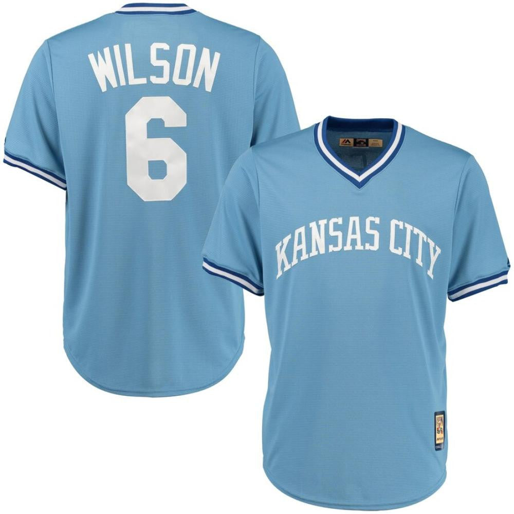 Kansas City Royals Wilson Willie Throwback Pullover Limited Jersey - Blue