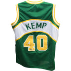 Shawn Kemp Autographed/Signed Replica Pro Style Jersey Green Beckett