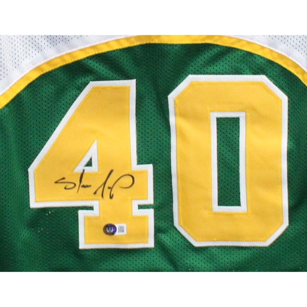 Shawn Kemp Autographed/Signed Replica Pro Style Jersey Green Beckett