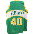 Shawn Kemp Autographed/Signed Replica Pro Style Green  Jersey Beckett Witness 49746