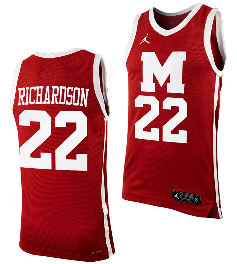 Kerry Richardson #22 Detroit Tigers Morehouse College Limited Basketball Uniform Jersey