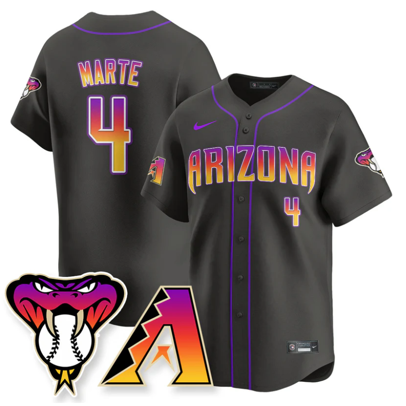 Ketel Marte #4 Arizona Diamondbacks 2025 City Connect Concept Bl Limited Jersey