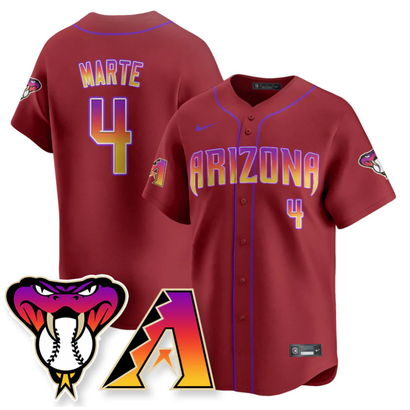 Ketel Marte #4 Arizona Diamondbacks 2025 City Connect Concept Re Limited Jersey