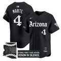 Ketel Marte #4 Arizona Diamondbacks Gothic Desert Fang Edition Limited Jersey - Black