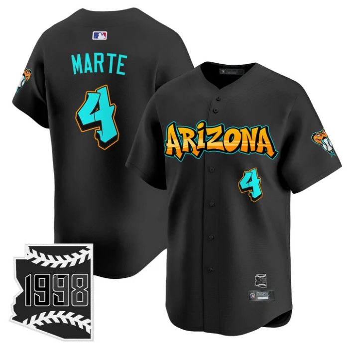 Ketel Marte #4 Arizona Diamondbacks Graffiti Desert Ink Edition Limited Jersey