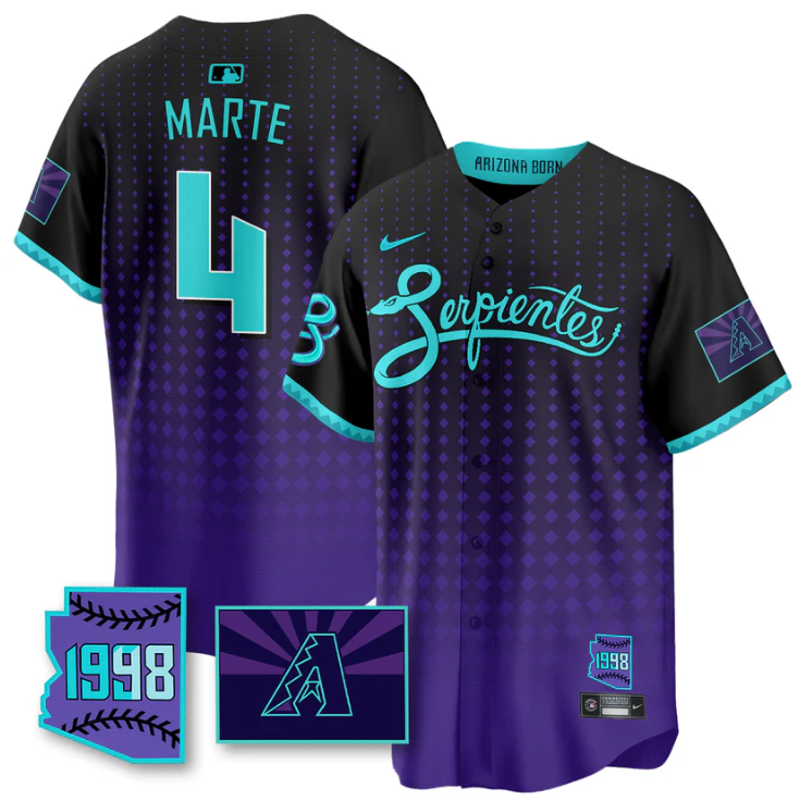 Ketel Marte #4 Arizona Diamondbacks Serpientes City Connect Blac Limited Jersey